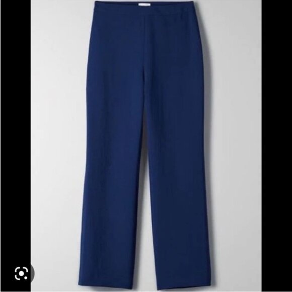 Aritzia Babaton Navy Blue Straight Leg kick Flare Pants Size 6 - Picture 1 of 12